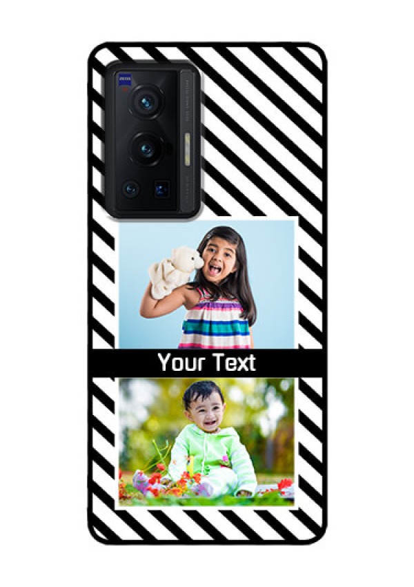 Vivo X70 Pro 5G Photo Printing on Glass Case - Black And White Stripes Design