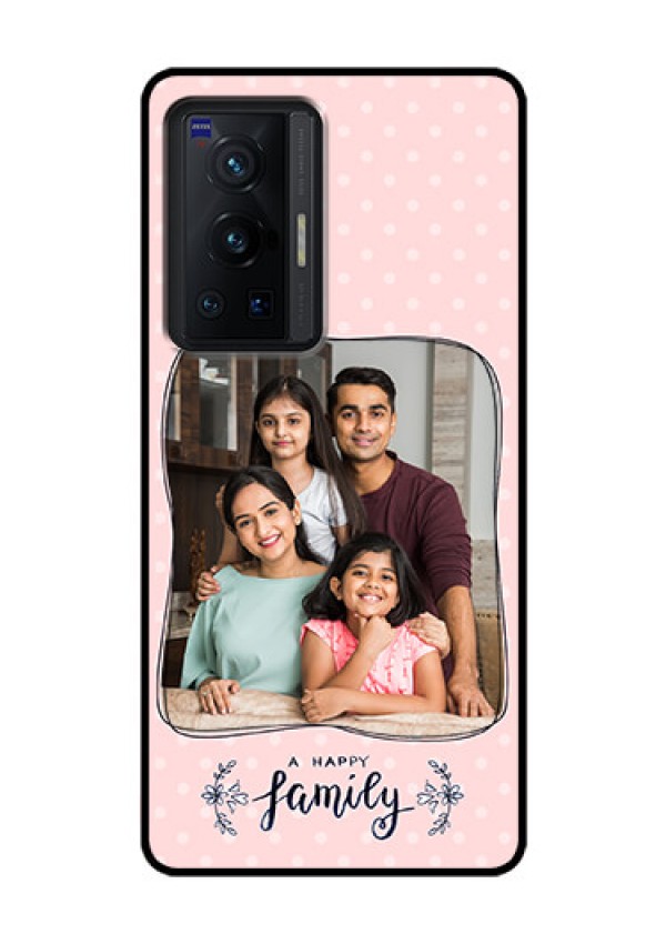 Vivo X70 Pro 5G Custom Glass Phone Case - Family with Dots Design