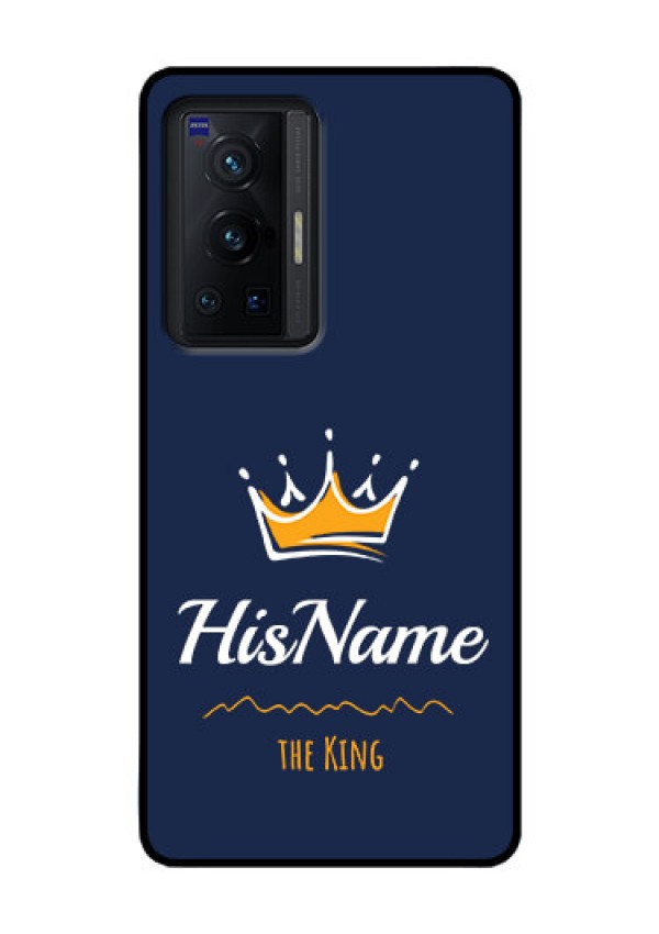 Vivo X70 Pro 5G Glass Phone Case King with Name
