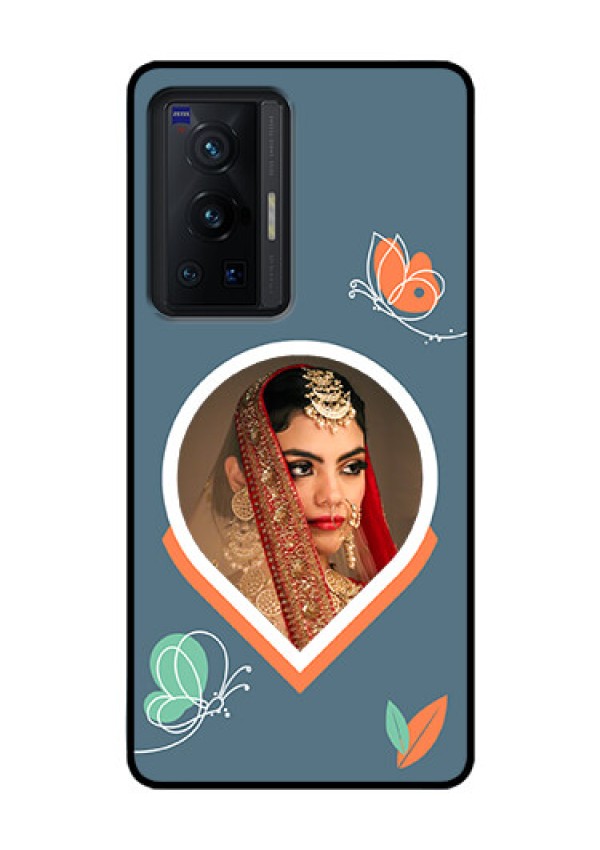 Vivo X70 Pro 5G Custom Glass Mobile Case - Droplet Butterflies Design