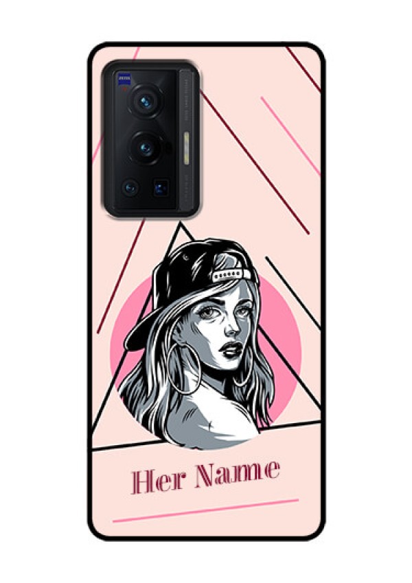 Vivo X70 Pro 5G Personalized Glass Phone Case - Rockstar Girl Design