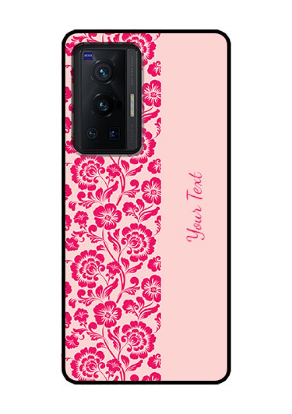 Vivo X70 Pro 5G Custom Glass Phone Case - Attractive Floral Pattern Design