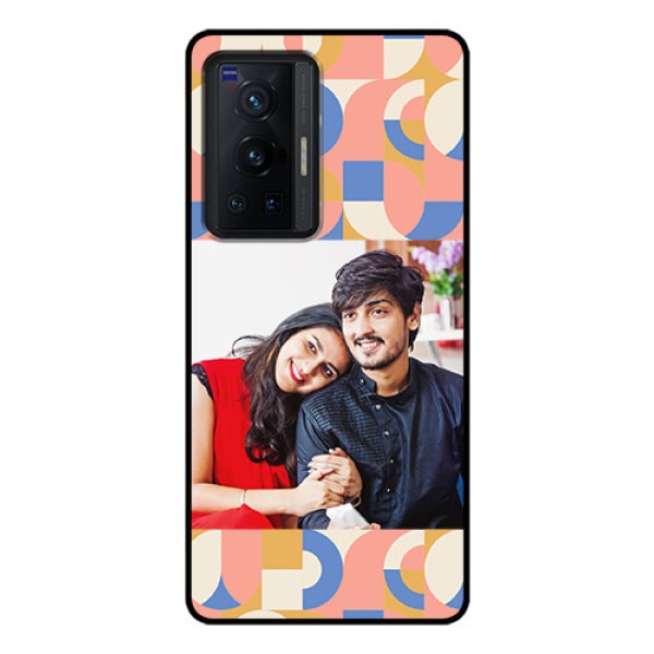 Vivo X70 Pro 5G Photo Printing on Glass Case - Semi-circle Maze Pattern Design