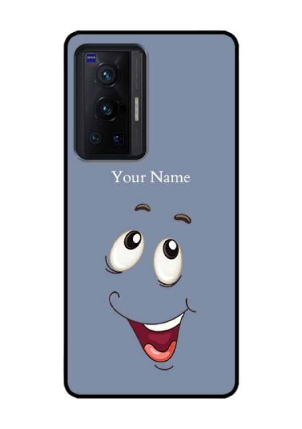 Vivo X70 Pro 5G Photo Printing on Glass Case - Laughing Cartoon Face Design
