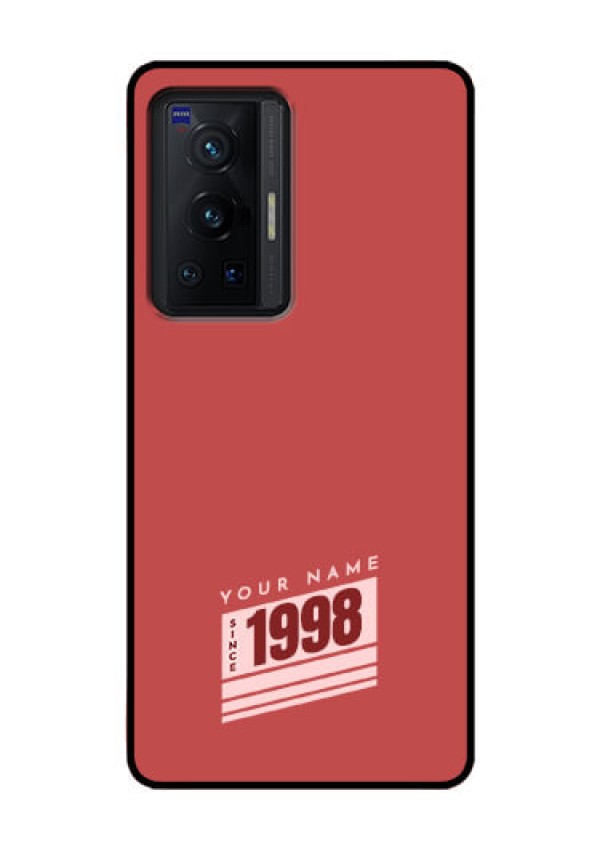Vivo X70 Pro 5G Custom Glass Phone Case - Red custom year of birth Design