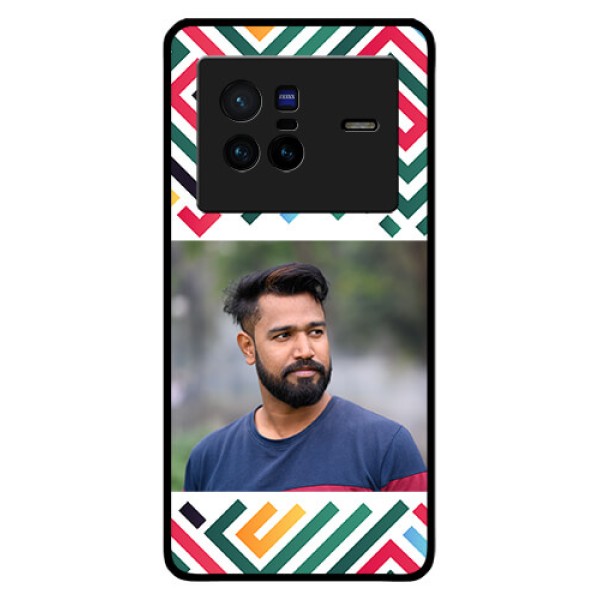 Vivo X80 5G Personalized Glass Phone Case - Colorful Maze Pattern Design Vivo X80 5G Personalized Glass Phone Case - Colorful Maze Pattern Design