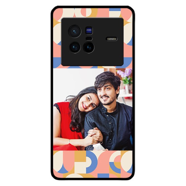 Vivo X80 5G Photo Printing on Glass Case - Semi-circle Maze Pattern Design