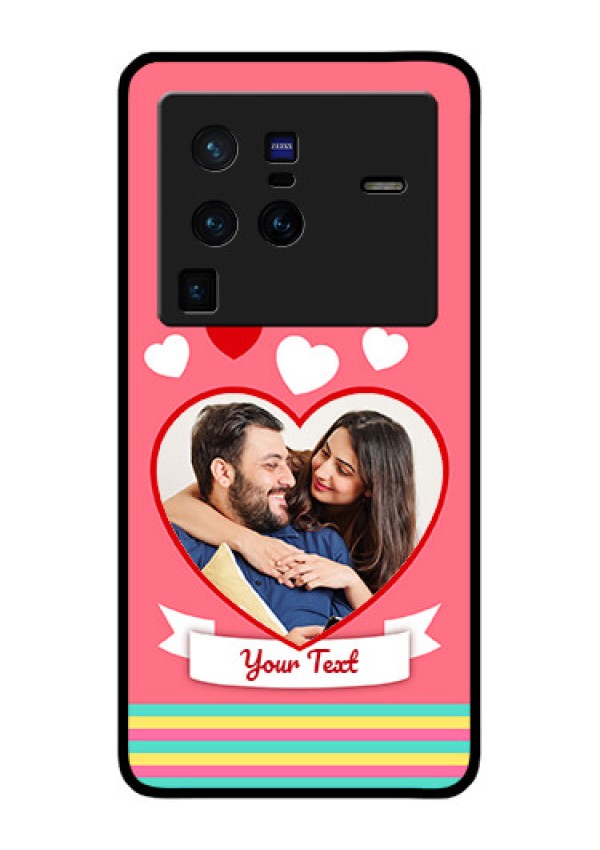 Vivo X80 Pro 5G Photo Printing on Glass Case - Love Doodle Design