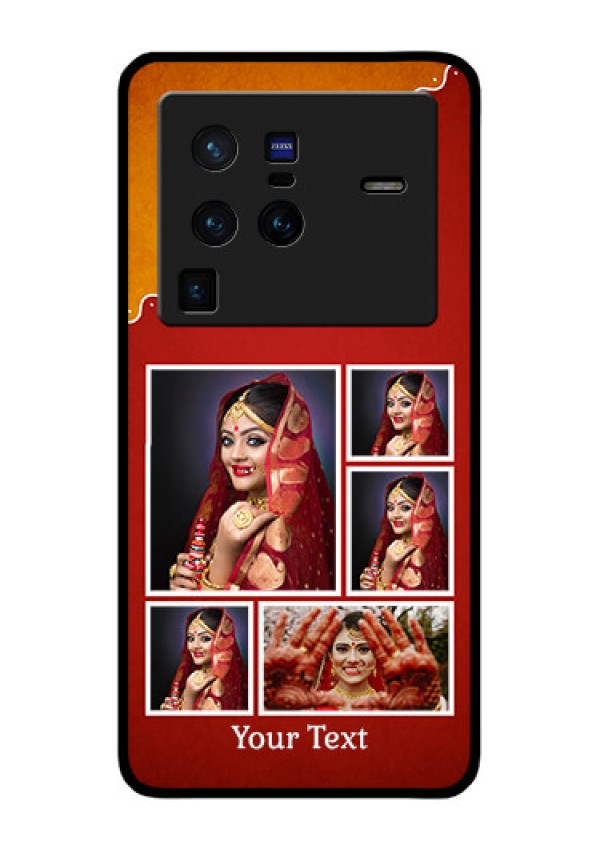 Vivo X80 Pro 5G Personalized Glass Phone Case - Wedding Pic Upload Design