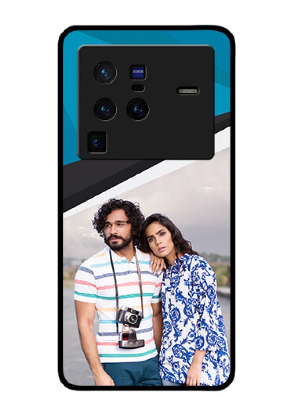 Vivo X80 Pro 5G Photo Printing on Glass Case - Simple Pattern Photo Upload Design