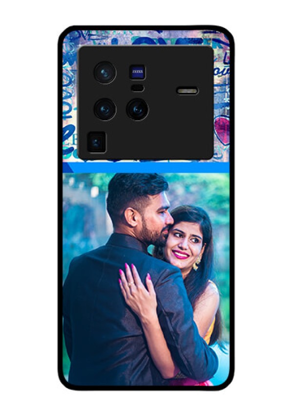 Vivo X80 Pro 5G Custom Glass Mobile Case - Colorful Love Design