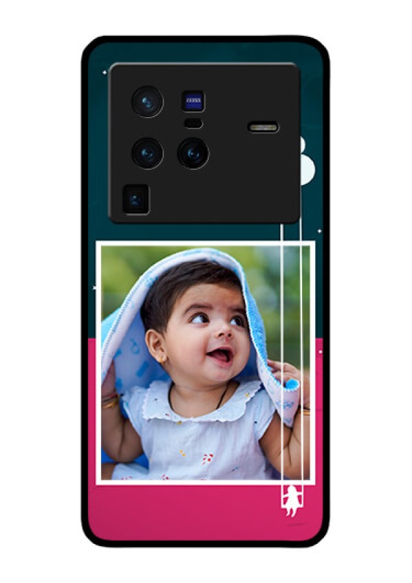 Vivo X80 Pro 5G Custom Glass Phone Case - Cute Girl with Cloud Design