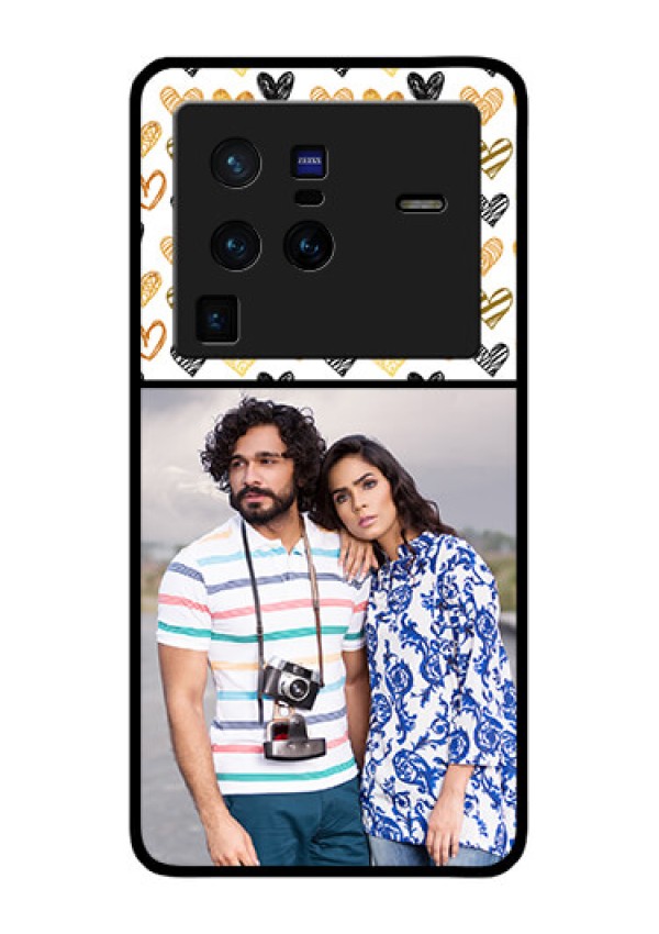 Vivo X80 Pro 5G Photo Printing on Glass Case - Love Symbol Design