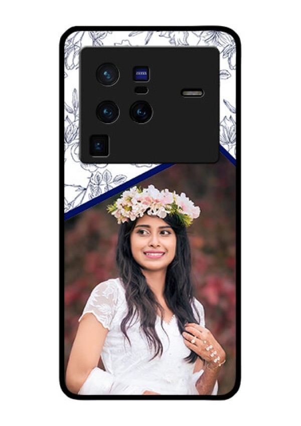 Vivo X80 Pro 5G Personalized Glass Phone Case - Premium Floral Design