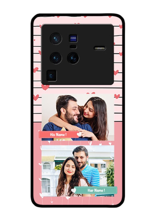 Vivo X80 Pro 5G Custom Glass Mobile Case - Photo with Heart Design