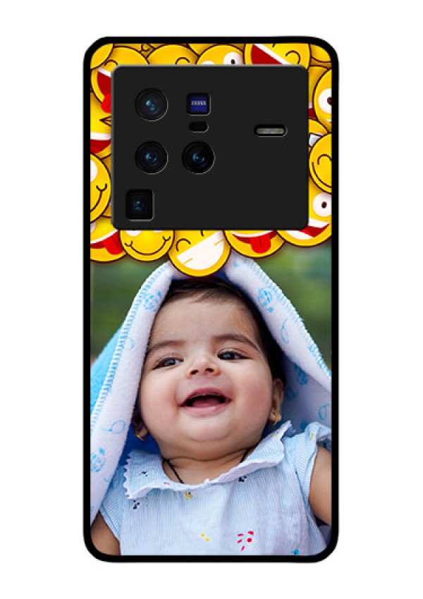 Vivo X80 Pro 5G Custom Glass Mobile Case - with Smiley Emoji Design