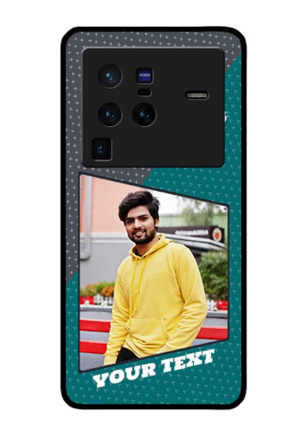 Vivo X80 Pro 5G Personalized Glass Phone Case - Background Pattern Design with Quote