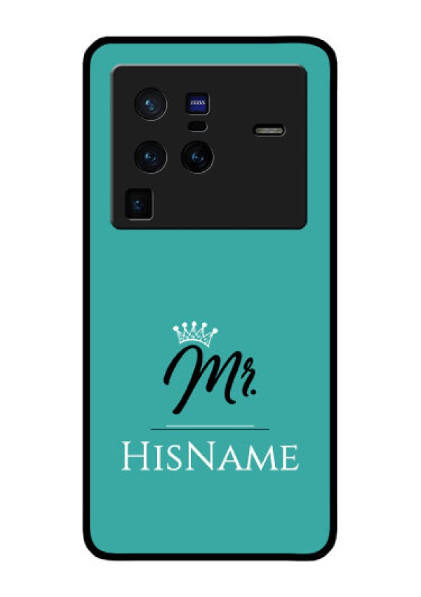 Vivo X80 Pro 5G Custom Glass Phone Case Mr with Name