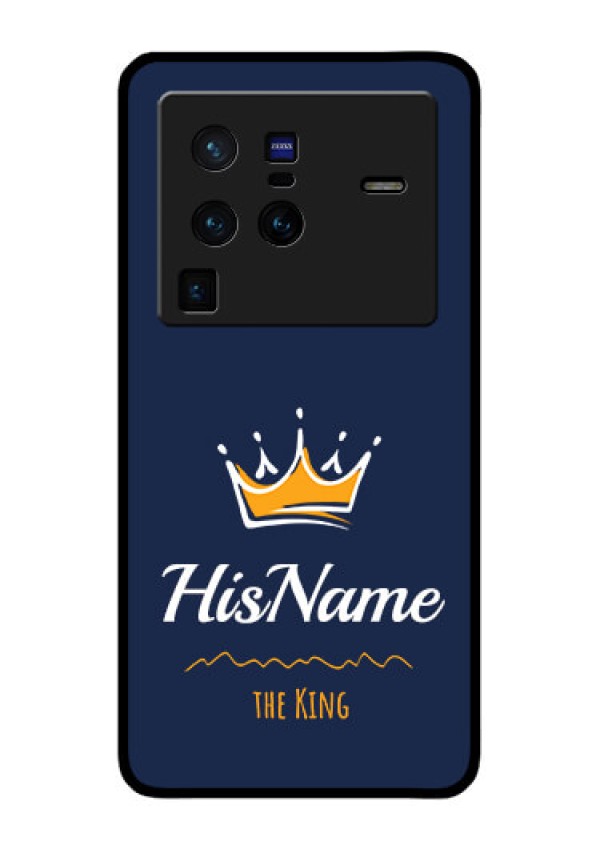 Vivo X80 Pro 5G Glass Phone Case King with Name