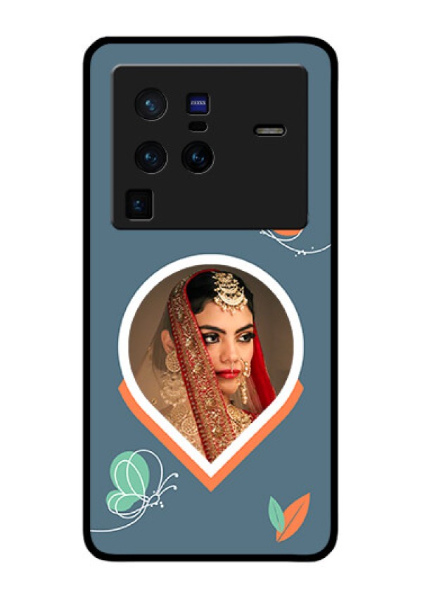 Vivo X80 Pro 5G Custom Glass Mobile Case - Droplet Butterflies Design