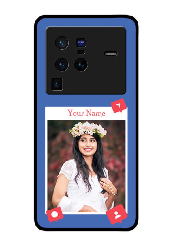 Vivo X80 Pro 5G Custom Glass Phone Case - Like Share And Comment Design