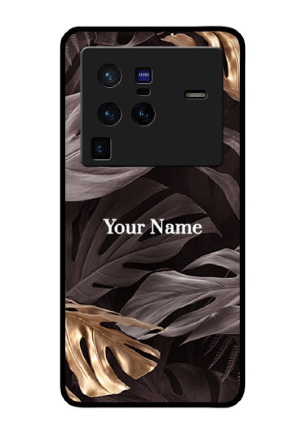 Vivo X80 Pro 5G Personalised Glass Phone Case - Wild Leaves digital paint Design