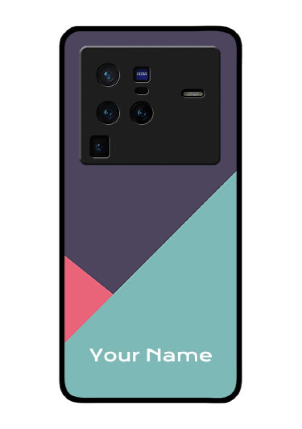 Vivo X80 Pro 5G Custom Glass Mobile Case - Tri Color abstract Design