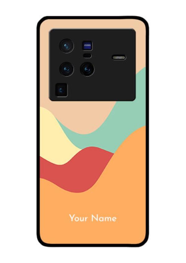 Vivo X80 Pro 5G Personalized Glass Phone Case - Ocean Waves Multi-colour Design