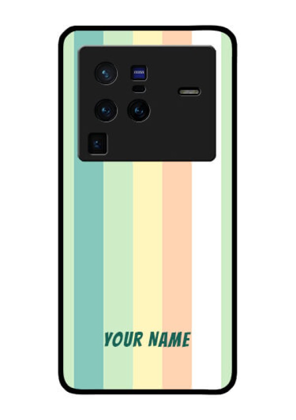 Vivo X80 Pro 5G Photo Printing on Glass Case - Multi-colour Stripes Design