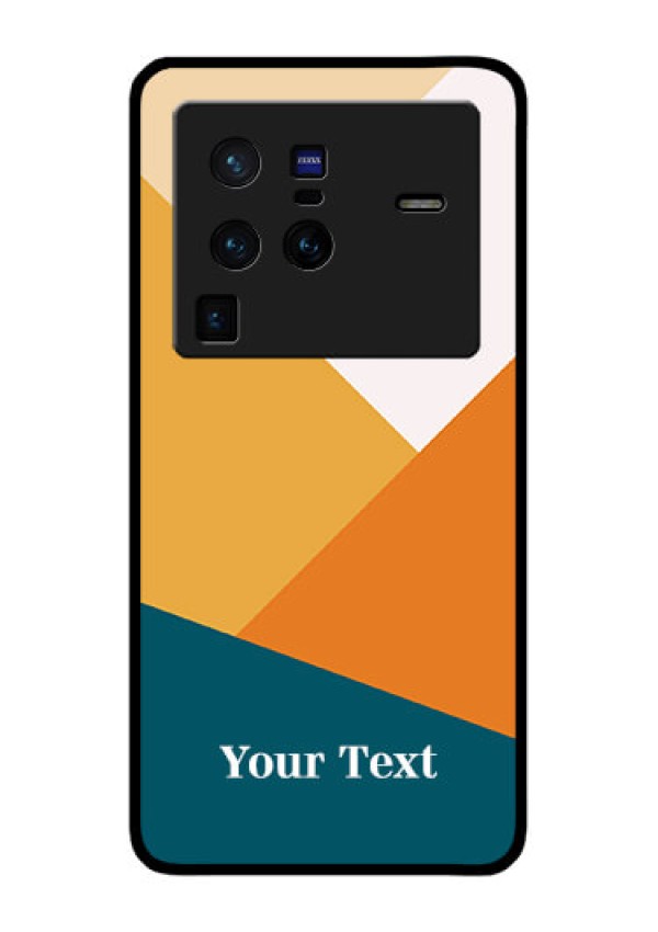 Vivo X80 Pro 5G Personalized Glass Phone Case - Stacked Multi-colour Design