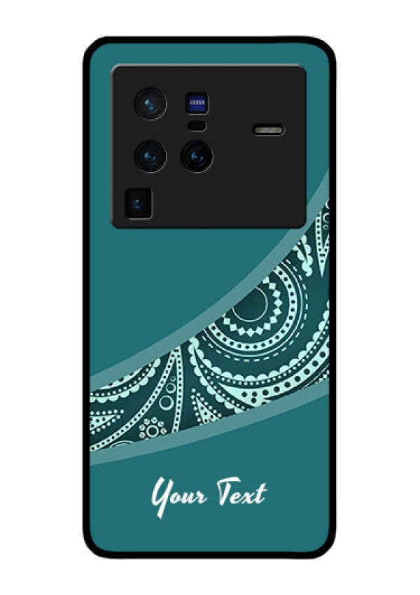 Vivo X80 Pro 5G Photo Printing on Glass Case - semi visible floral Design