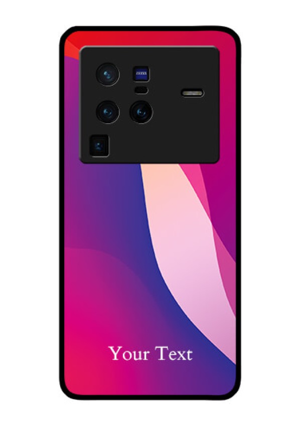Vivo X80 Pro 5G Personalized Glass Phone Case - Digital abstract Overlap Design