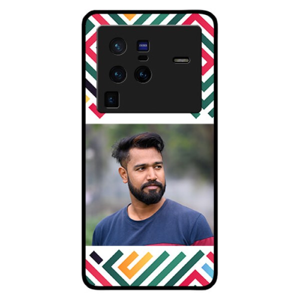 Vivo X80 Pro 5G Personalized Glass Phone Case - Colorful Maze Pattern Design Vivo X80 Pro 5G Personalized Glass Phone Case - Colorful Maze Pattern Design