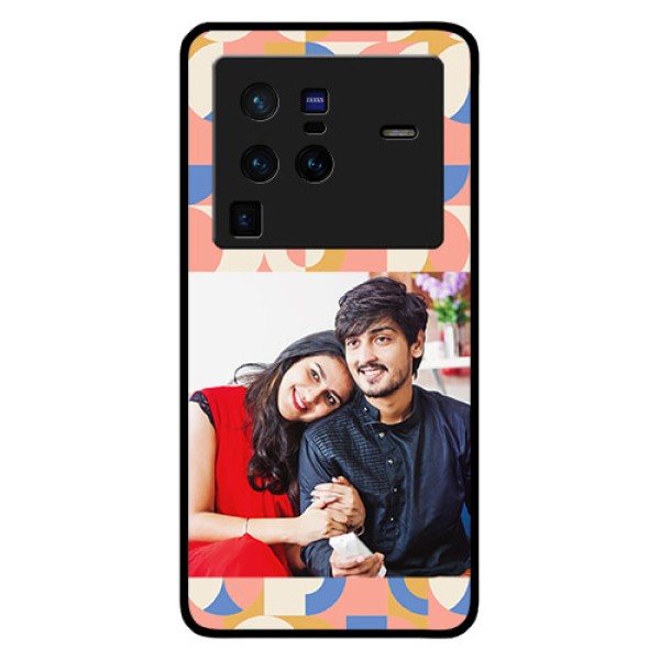 Vivo X80 Pro 5G Photo Printing on Glass Case - Semi-circle Maze Pattern Design
