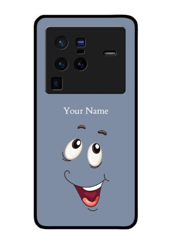 Vivo X80 Pro 5G Photo Printing on Glass Case - Laughing Cartoon Face Design