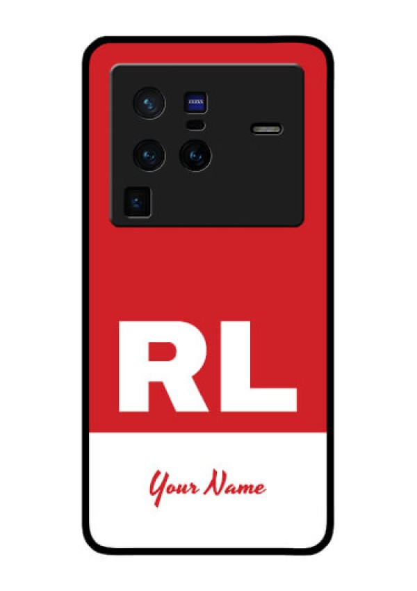 Vivo X80 Pro 5G Personalized Glass Phone Case - dual tone custom text Design