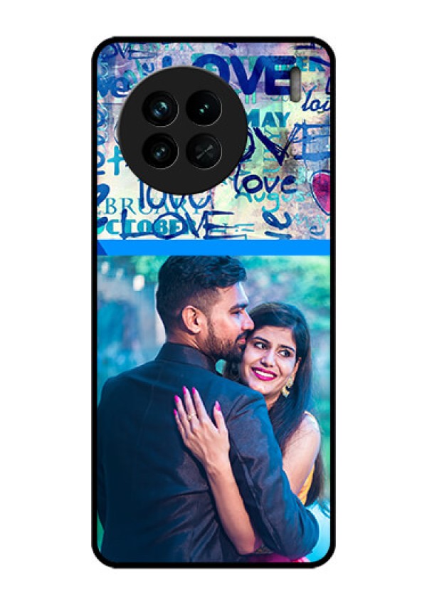 Vivo X90 5G Custom Glass Mobile Case - Colorful Love Design