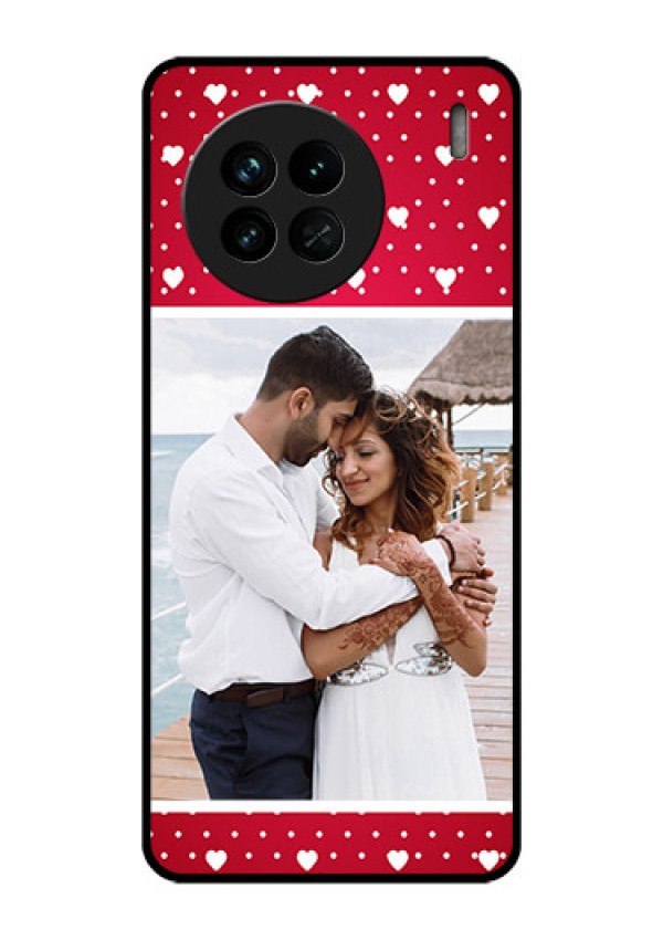 Vivo X90 5G Photo Printing on Glass Case - Hearts Mobile Case Design