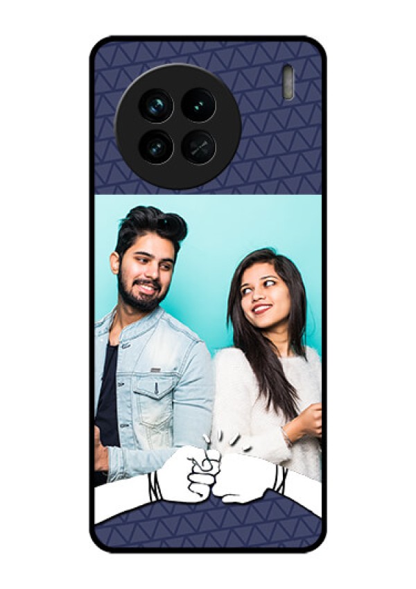 Vivo X90 5G Photo Printing on Glass Case - with Best Friends Design