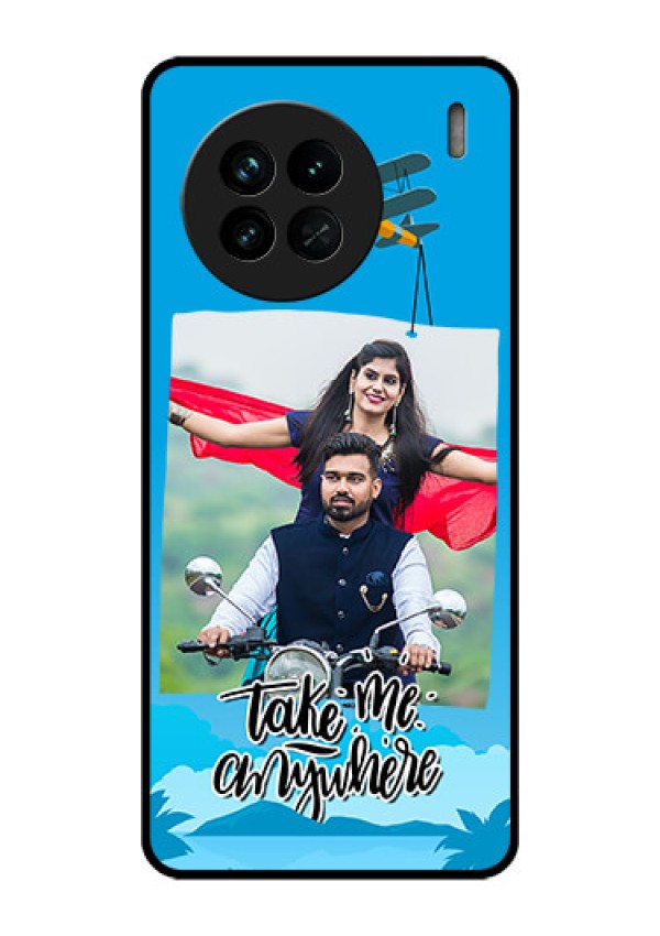 Vivo X90 5G Custom Glass Mobile Case - Traveller Design