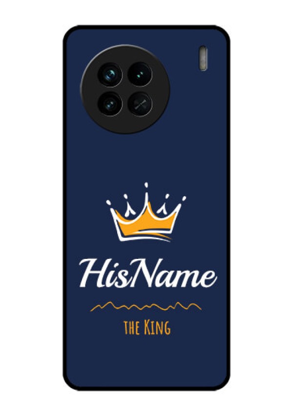 Vivo X90 5G Glass Phone Case King with Name