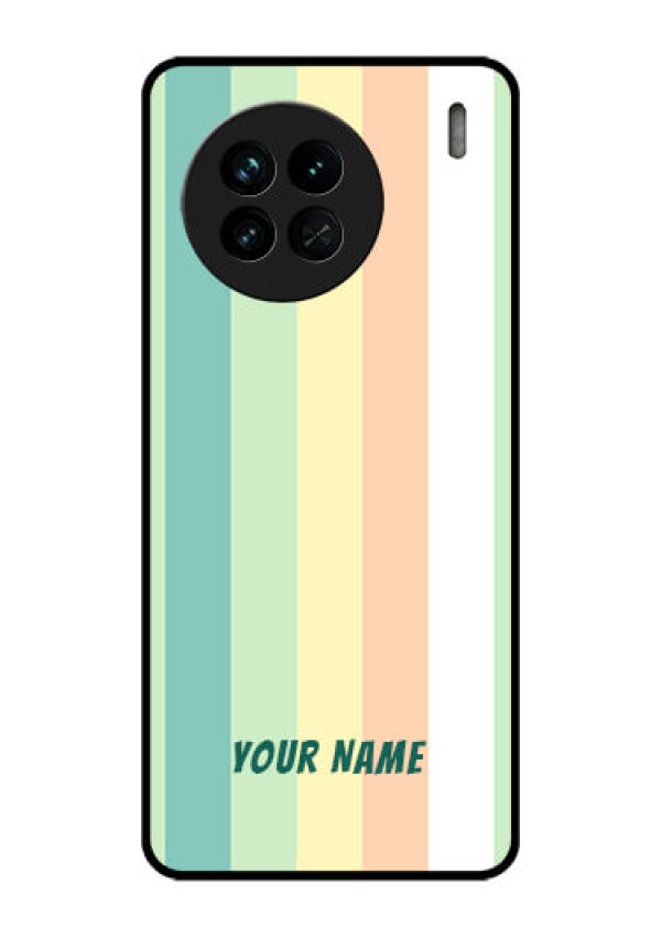 Vivo X90 5G Photo Printing on Glass Case - Multi-colour Stripes Design
