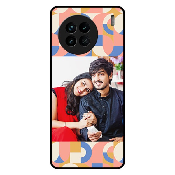 Vivo X90 5G Photo Printing on Glass Case - Semi-circle Maze Pattern Design