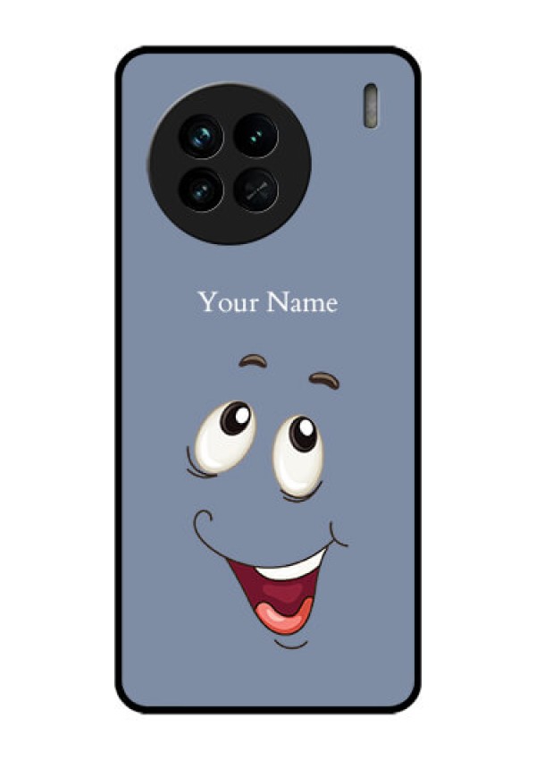 Vivo X90 5G Photo Printing on Glass Case - Laughing Cartoon Face Design