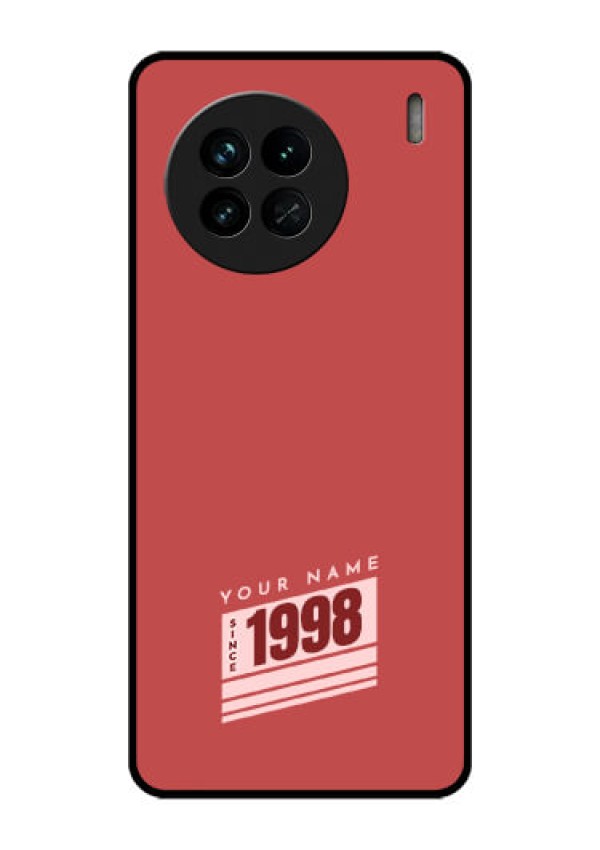 Vivo X90 5G Custom Glass Phone Case - Red custom year of birth Design