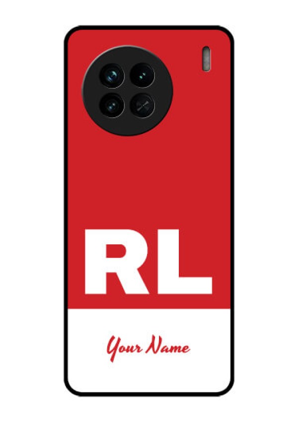 Vivo X90 5G Personalized Glass Phone Case - dual tone custom text Design