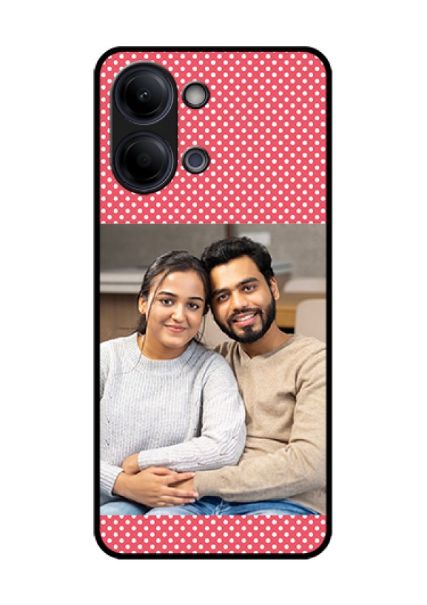Vivo Y05 4G Custom Glass Phone Case - White Dotted Design