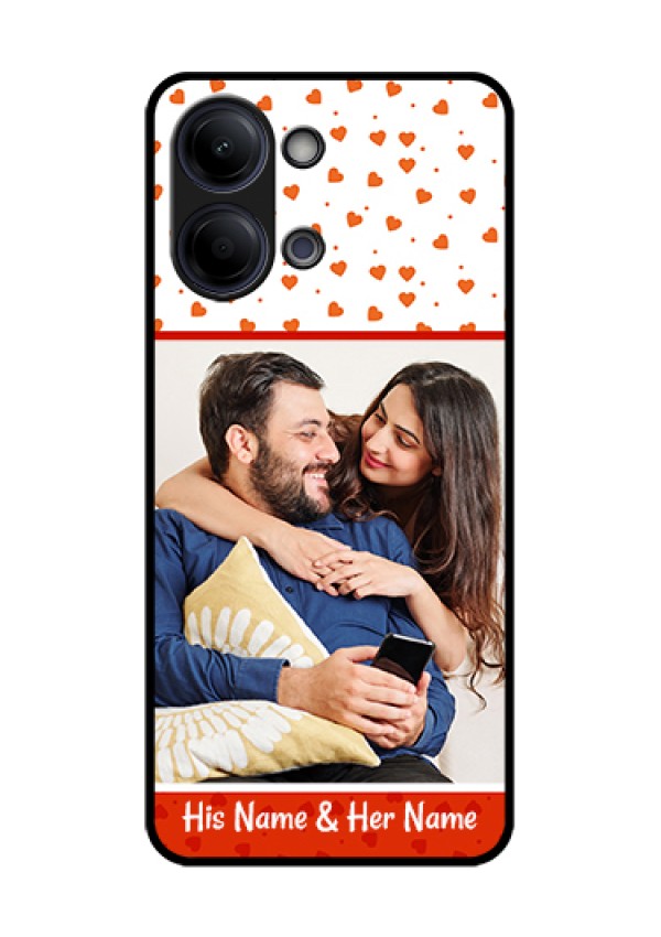 Vivo Y05 4G Custom Glass Phone Case - Orange Love Symbol Design