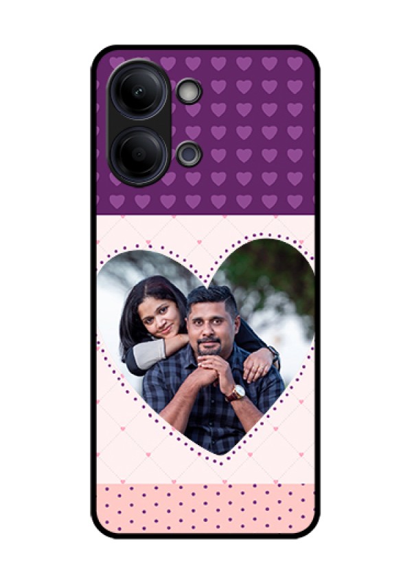 Vivo Y05 4G Custom Glass Phone Case - Violet Love Dots Design