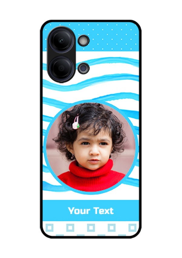 Vivo Y05 4G Custom Glass Phone Case - Simple Blue Case Design
